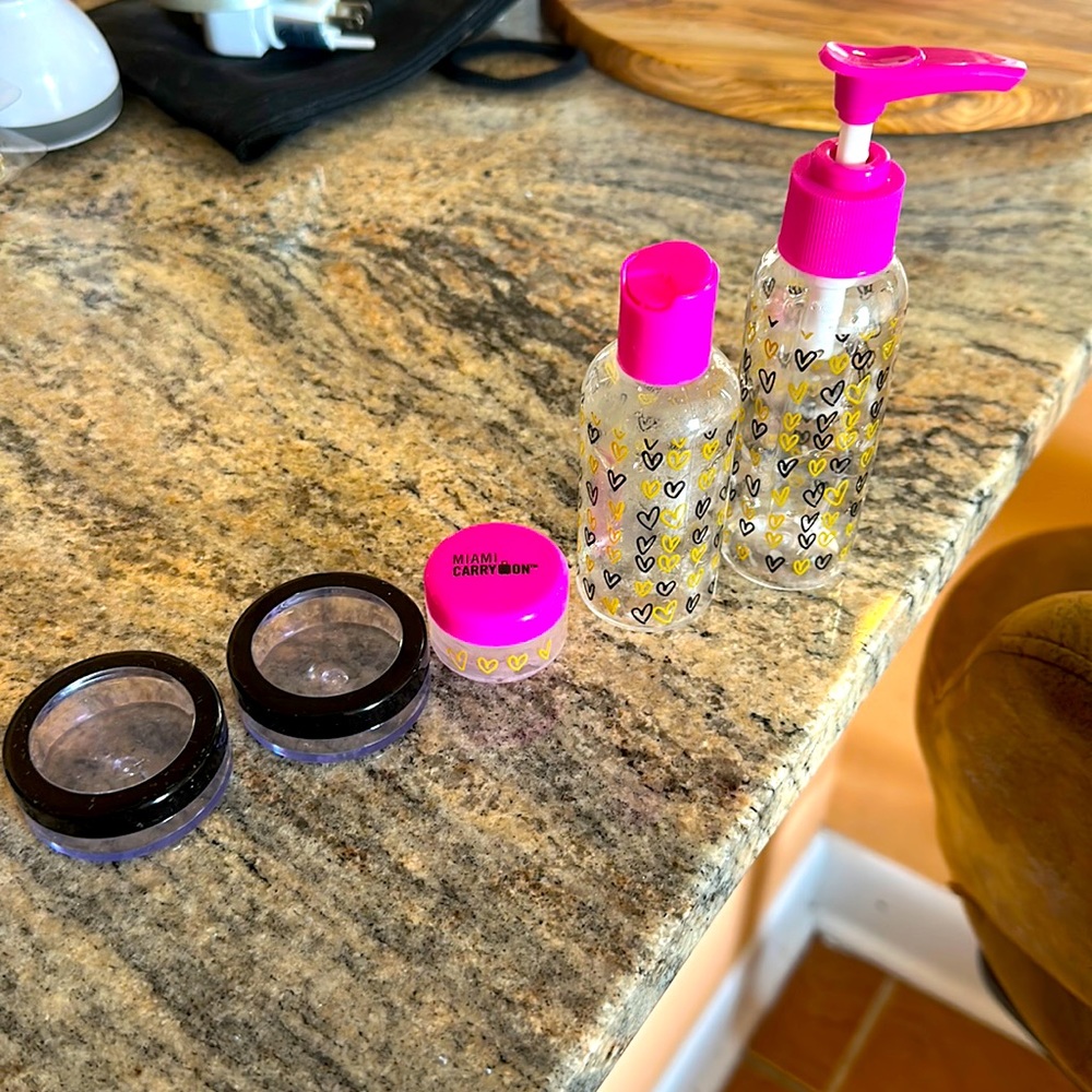 5 travels tubes & throwing in a Mary Kay mesh black bag with it!